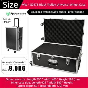 Trực Tiếp Từ Nhà Máy Tùy Chỉnh Nhôm Trường Hợp Với Bánh Xe Và Có Thể Thu Vào Xử Lý Công Suất Lớn Phổ Mô Hình Dễ Dàng Để Di Chuyển - Product Image 3