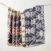 Fabricants de textiles de maison, couverture tissée Navajo réversible à motif géométrique personnalisé, style tribal, pour cadeau