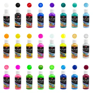 KHY Hot Sale Liquid Fluid Pouring Diy Bear Pre Mixed Acrylic Neon Paint