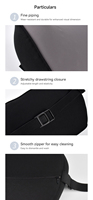Coussin de nuque pour voiture Linsen en mousse à mémoire de forme, lavable, écologique, antibactérien, couleurs personnalisables, support amovible – Vente directe usine