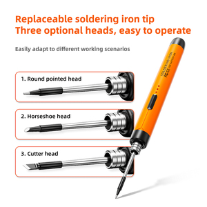 <span class=keywords><strong>Fer</strong></span> à <span class=keywords><strong>Souder</strong></span> Électrique Portable sans <span class=keywords><strong>Fil</strong></span> USB 5V 8W avec 3 Embouts <span class=keywords><strong>Fil</strong></span> à <span class=keywords><strong>Souder</strong></span> Température Réglable 60W Stabilité pour Soudure - Product Image 4