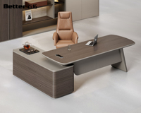 Muebles de Oficina, Escritorio Ejecutivo, Simple, Moderno y Elegante, Escritorio Administrativo en Forma de L para Gerente General