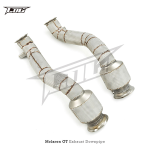 Downpipe Sportivo Personalizzato in Acciaio Inox Boska per McLaren GT 4.0T 2019-2023 con Scudo Termico e Catalizzatore - Product Image 2