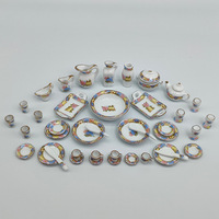 Ensemble de 40 miniatures de vaisselle en céramique, accessoires miniatures pour maison de poupée, vaisselle miniature, cadeau promotionnel