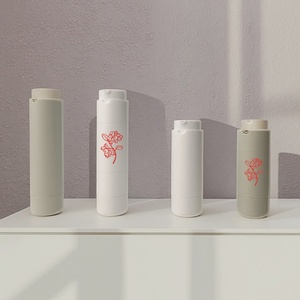 Cosmetic Matte Packaging Skincare Serum Shampoo <b>Plastic</b> <b>Bottle</b> <b>Empty</b> Replacement Luxury White Frosted Airless Pump <b>Bottles</b> - Product Image 6