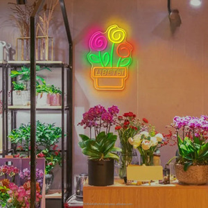 ไฟนีออน LED รูปดอกไม้สไตล์รัสเซีย สำหรับตกแต่งภายในและภายนอก ป้ายไฟหน้าร้านดอกไม้ แรงดันต่ำ 5V ปลอดภัย พร้อมไฟแสดงสถานะ - Product Image 5