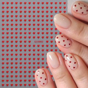 8 Piezas de Adhesivos 3D para <span class=keywords><strong>Uñas</strong></span> con Diseño de Corazones Rojos, Negros y Blancos, Calcomanías Adhesivas para <span class=keywords><strong>Uñas</strong></span>, Decoración de Manicura - Product Image 6