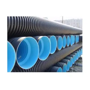 3 inch 6 inch corrugated drain land field drainage plastic sewer pipe blaCK