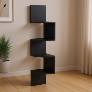 Estante de Pared Crestone 33x15x85cm, Estante de Exhibición de Metal Geométrico de Cuatro Niveles, Diseño Minimalista para Sala de Estar - Product Image 2