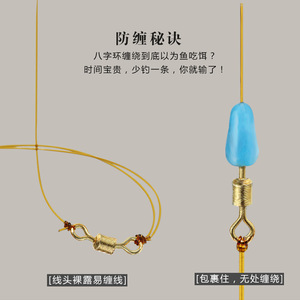 Aohu - Protector de Línea de Pesca en Forma de 8 con Cuentas Anticolisión de Silicona - Product Image 5