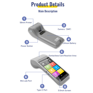 เครื่อง POS รุ่น Z91 ระบบ Android 11.0 รองรับ QR Code แบบไดนามิก พร้อมเครื่องพิมพ์ความร้อน สำหรับร้านอาหารและร้านค้าปลีก - Product Image 5