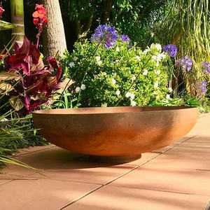 Pots <span class=keywords><strong>de</strong></span> fleurs décoratives en <span class=keywords><strong>acier</strong></span> cornet, bac à jardinage personnalisé, 10 pièces - Product Image 1