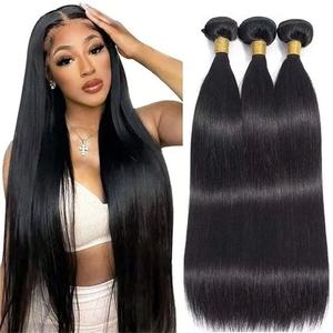 Extensiones de Cabello Humano Virgen Brasileño, Doble Trama a Máquina, 30 Pulgadas, Rizado <span class=keywords><strong>Kinky</strong></span>, Color 1B, para Tejer - Product Image 3