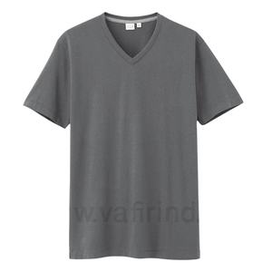 Camiseta de manga corta Estilo básico para hombre Prenda superior de color sólido Camisa base de media manga Cuello redondo - Product Image 1