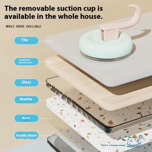 Crochets à ventouse en plastique robustes, multifonctionnels, sans trace, adhésifs, à fixer au mur pour la cuisine, le salon - Product Image 3