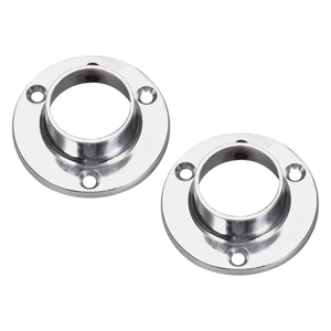 <span class=keywords><strong>Support</strong></span> de rail de <span class=keywords><strong>penderie</strong></span> en chrome pour tube rond de placard - Product Image 4