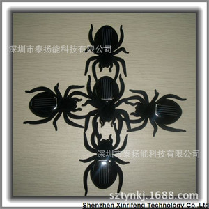 ของเล่นแมงมุมพลังงานแสงอาทิตย์ สีดำ ABS 90x60x15 มม. ของเล่นแกล้งขำขันวันฮาโลวีนสำหรับเด็ก - Product Image 4