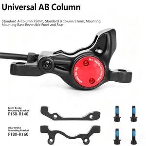 Conjunto de Freio a Disco Hidráulico HB875 MTB 2 Pistões 800/1400mm Caliper Dianteiro e Traseiro em Alumínio 6061 para Bicicleta Preto Vermelho Azul - Product Image 4