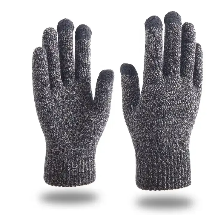 Top Qualität Outdoor gestrickt Magie-Touchscreen-Handschuhe warme Handschuhe Autofahren Winter Acryl-Handschuhe individuelles Logo Großhandel