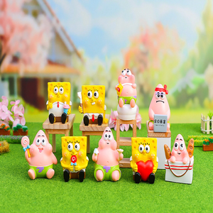 Caja ciega Yellow Fatty & Patrick Star: regalo de decoración de resina, artesanía exquisita, Regalos divertidos con temática de Bob Esponja para fanáticos - Product Image 1