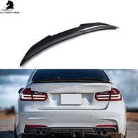 Spoilers automotivos de fibra de carbono, estilo psm, 2012-2017, para bmw 3 series f30, f80, m3, spoilers para carro e caminhão traseiro
