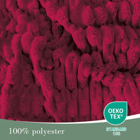 Couverture polaire réversible double face en polyester tricoté à rayures corail, super douce et moelleuse, pour lit, canapé, salon
