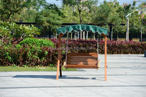 Nouveaux produits étanche 2 sièges meubles en bois massif Resort hôtel arrière-cour suspendu extérieur patio jardin balançoire chaise - Product Image 3