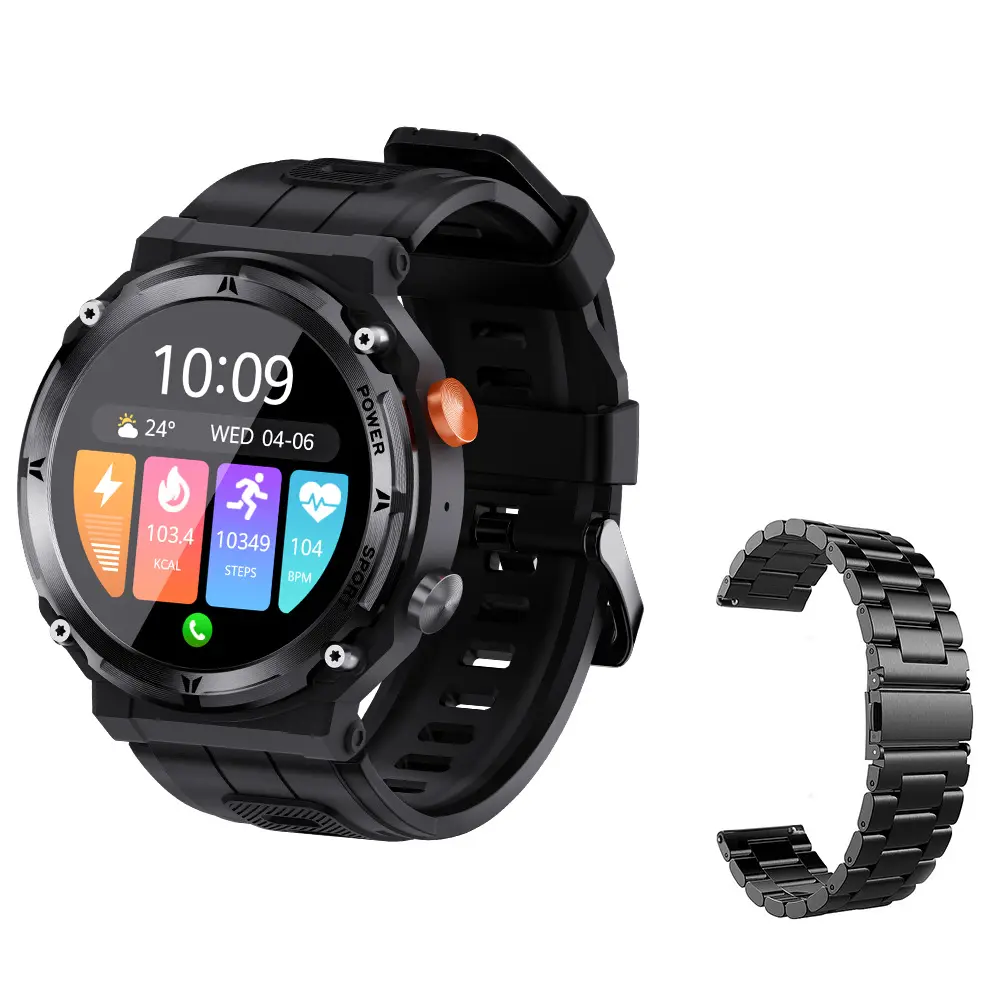 2023 C21 Pro 410mAh Batería grande deporte al aire libre relojes inteligentes BT llamando smartwatch Hombre 1 ATM reloj inteligente resistente al agua para hombres