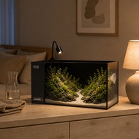 Kit d'aquarium nano personnalisable OEM, aquarium en gros directement de l'usine avec décor personnalisé et filtre silencieux intégré