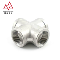Croix filetée femelle égale en acier inoxydable SS316 forgé à froid, norme NACE MR0175, pour réseaux de pipeline cryogéniques
