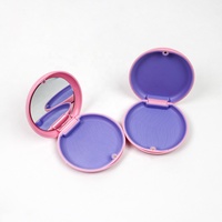 Boîte de rangement pour aligneurs dentaires transparents en silicone coloré avec logo personnalisé, fermeture magnétique fine et miroir