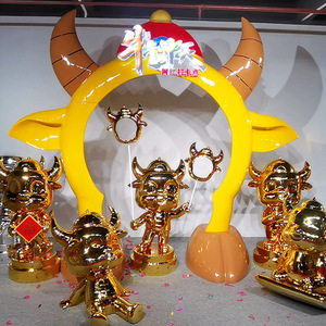Sculpture de Vache en Résine, Décoration Artistique pour le Nouvel An Chinois, Figurine à Poser au Sol - Product Image 2