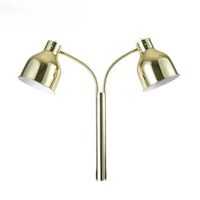 Lampe chauffante portable commerciale, modèle de bureau fixe, en cuivre doré, pour réchauffer les aliments, 500W, double tête, pour buffet, restaurant