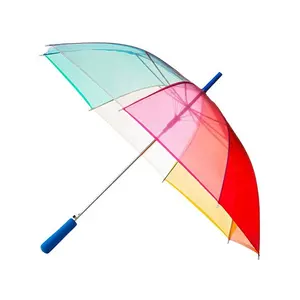 Индивидуальные прямые модные прозрачные зонты из ПВХ с принтом