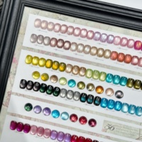 Collection de 56 couleurs de vernis gel effet œil de chat avec nuancier, perles de verre cristallines, kit de vernis gel pour nail art, prix d'usine pour salon de beauté