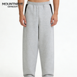 <span class=keywords><strong>Pantaloni</strong></span> Sportivi da Uomo 100% Cotone Lavorato a Maglia Traspirante Ecologico di Peso Medio <span class=keywords><strong>con</strong></span> Vita Elastica Tinto in Capo Logo Personalizzato Primavera - Product Image 3