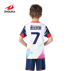 Jersey Sepak Bola Anak Desain Modern Zhouka 2020 Desain Kustom Pakaian Sepak Bola Anak - Product Image 3