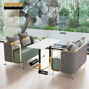 Muebles <span class=keywords><strong>para</strong></span> Hoteles, <span class=keywords><strong>Restaurantes</strong></span>, Cafeterías, Muebles Metálicos Tapizados, Juego de Sofás <span class=keywords><strong>para</strong></span> Hoteles, Desayunador Moderno, Uso Comercial Público - Product Image 1