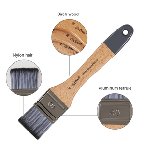 Bộ cọ vẽ tường acrylic Xin Bowen 5 cỡ, cọ vẽ nghệ sĩ, nhiều màu, lông nylon, đầu phẳng - Product Image 3