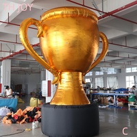 Modèle de trophées gonflables dorés de 4 m de haut, ballon gonflable de remise de prix pour les événements sportifs, pour la publicité