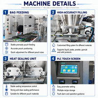 Machine d'emballage horizontale automatique Doypack pour le remplissage et la scellure de sachets préformés de Ketchup, Mayonnaise, Sauce, Pâte et Aliments Liquides