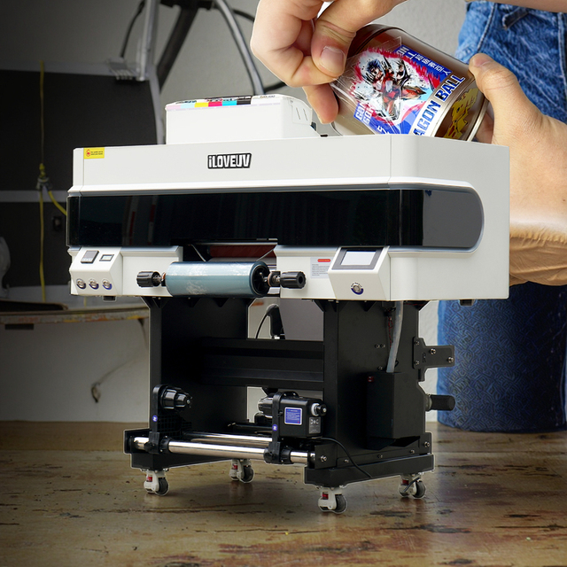 A3 30cm UV DTF Printer Flatbed UV Ink Direct-to-digital Printers for Fabrics with I3200 Print Head 2025 Haolic Dtf Printer pink