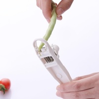 Handmatige bonen snijder, groene bonen snijder, groentesnijder, keukenhulp, aangepaste logo blisterverpakking
