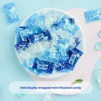 Bonbons durs Halal sans sucre, rafraîchissants en trois étapes, tendance menthe bleue, 150g, sac en gros, haleine fraîche intense