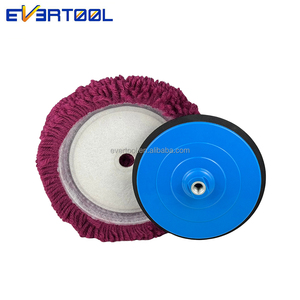 EVERTOOL Tampone Lucidante in <span class=keywords><strong>Lana</strong></span> Curvo Lavorato a Maglia, Tamponi Lucidanti in <span class=keywords><strong>Lana</strong></span> d'Agnello, Tampone Super Lucidante, Tampone in <span class=keywords><strong>Lana</strong></span> Media per Lucidatura - Product Image 1
