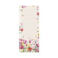 Pegatina Magnética Autoadhesiva para Refrigerador con Diseño Floral, Bloc de Notas Removible, Planificador de Listas de Compras (Personalizable) China