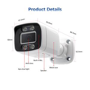 Hệ thống <span class=keywords><strong>camera</strong></span> IP giám sát an ninh CCTV 16 kênh POE NVR Tuya thông minh, <span class=keywords><strong>camera</strong></span> màu ban đêm, độ phân giải 4MP 5MP 8MP, chống nước, kết nối mạng có dây - Product Image 6