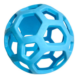 Jouet interactif pour chien en <span class=keywords><strong>maille</strong></span> creuse multicolore personnalisable, balle en caoutchouc télescopique élastique, jouet pour animaux de compagnie, balle creuse 9/14cm - Product Image 2