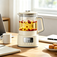 Bouilloire Électrique Intelligente Multifonctionnelle 1,3 L en Acier Inoxydable avec Infuseur à Thé et Marmite en Verre Borosilicate de Haute Qualité Factory Health
