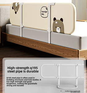 Barandilla de Seguridad para Cama de Bebé Portátil, Altura Ajustable, Plegable, Sin Necesidad de Instalación, Barrera Anticaídas con Tela Transpirable - Product Image 6